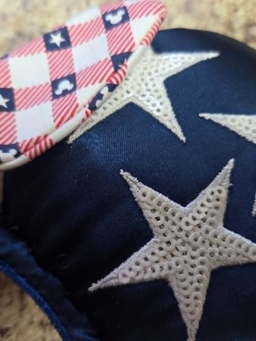 Disney Parks Mickey Ears Headband Stars Stripes Americana USA NEW - Picture 3 of 5